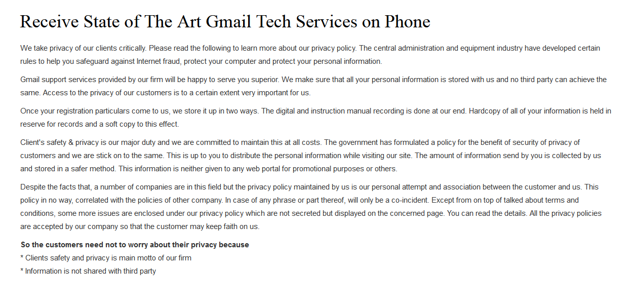 Privacy Policy Info